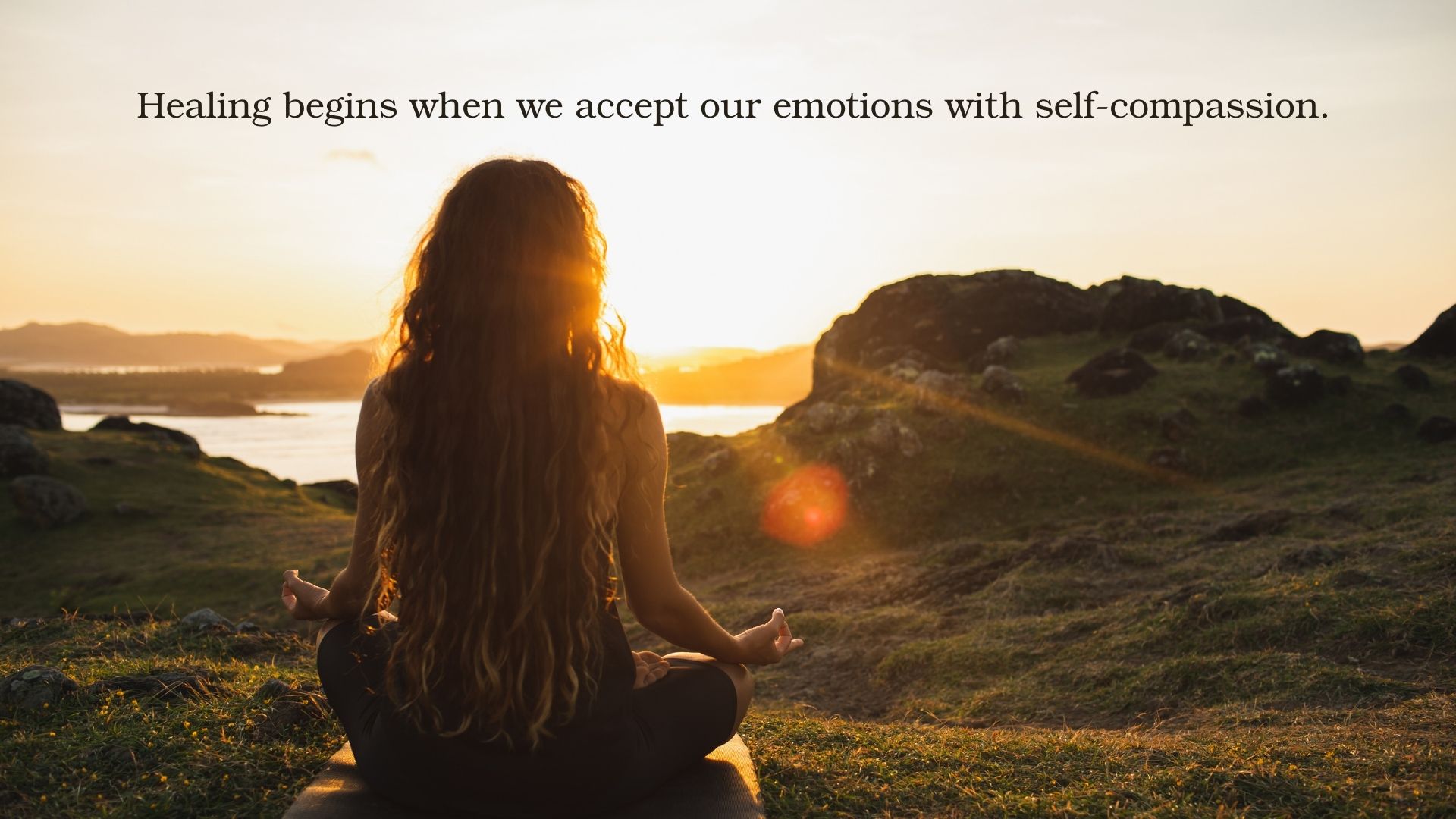 healing begins when we accept our emotions with self-compassion quote by dina al hidiq zebib