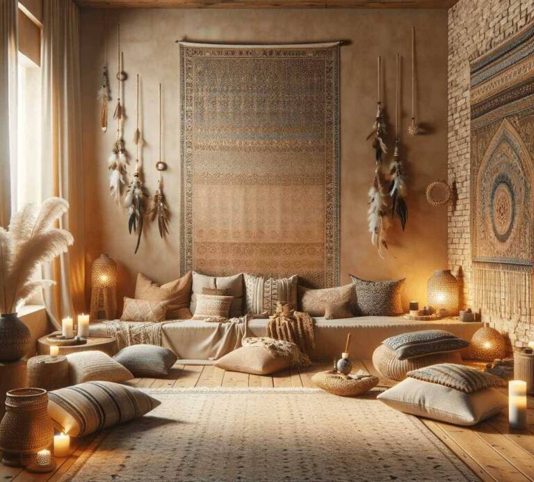 boho interior decoration