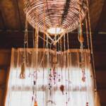 boho chandelier wicker lamp